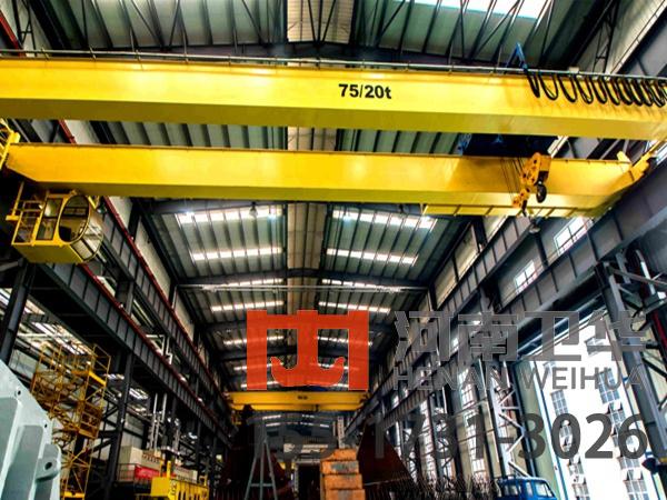 机械加工厂用75/20吨欧式双梁行吊适配性如何