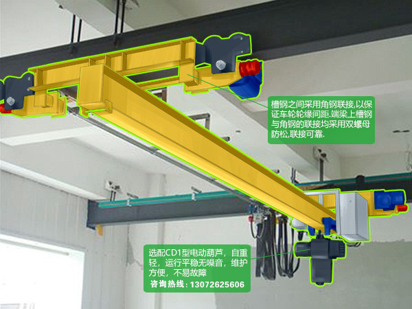 山西大同单梁行吊厂家加工定制5t10t15t行吊